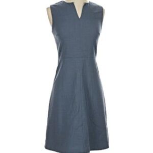 Theory Sleeveless Midi Shift Dress in Slate Blue